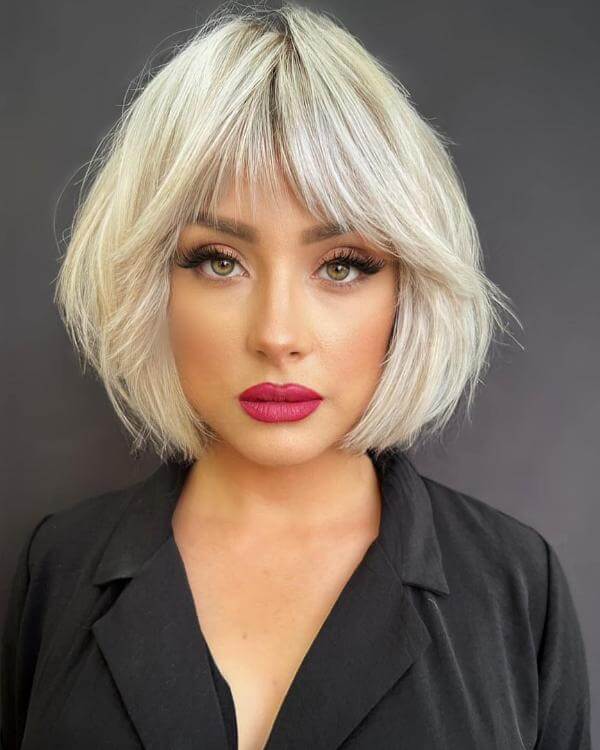 French Bob Hairstyles With Bangs