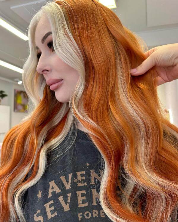 Ginger Hair with Blonde Highlights