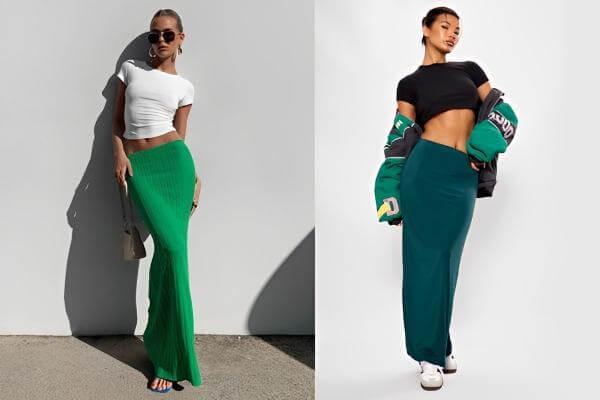 Green Maxi Skirt Outfit Ideas
