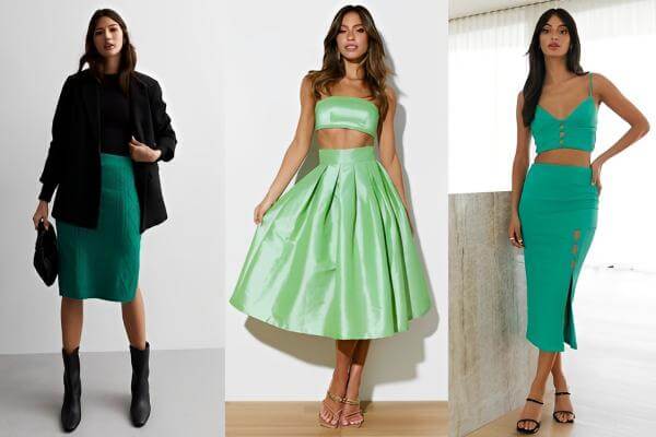 Green Midi Skirt Outfit Ideas