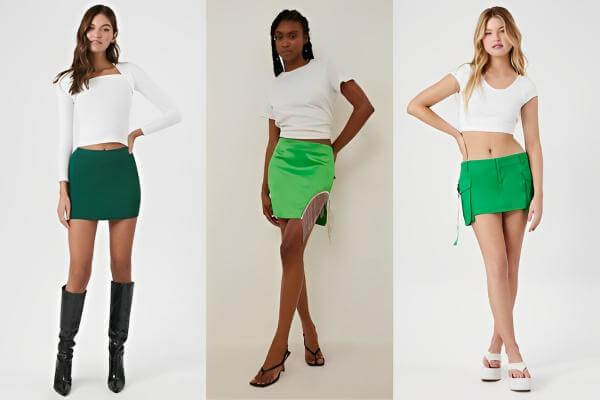 Green Mini Skirts