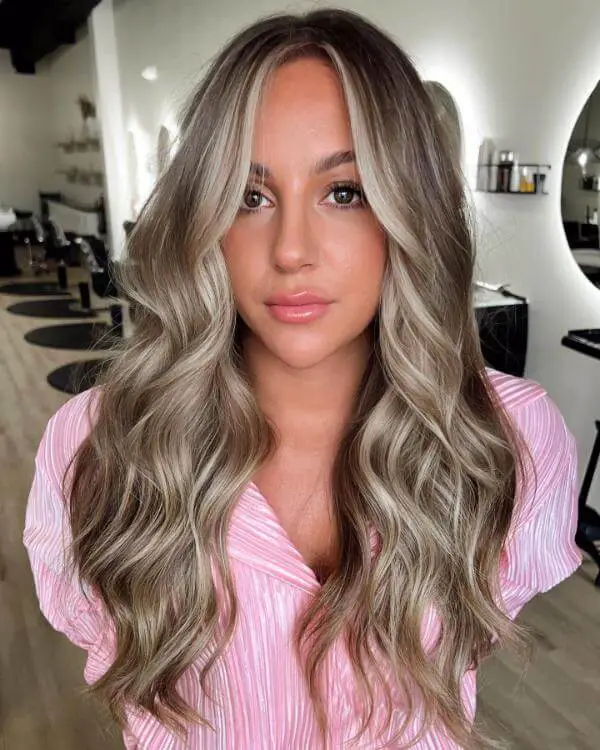 Honey Blonde with Ash Highlights