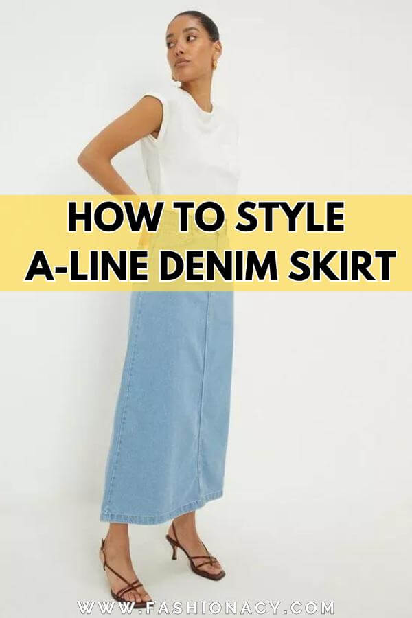How to Style A-line Denim Skirt
