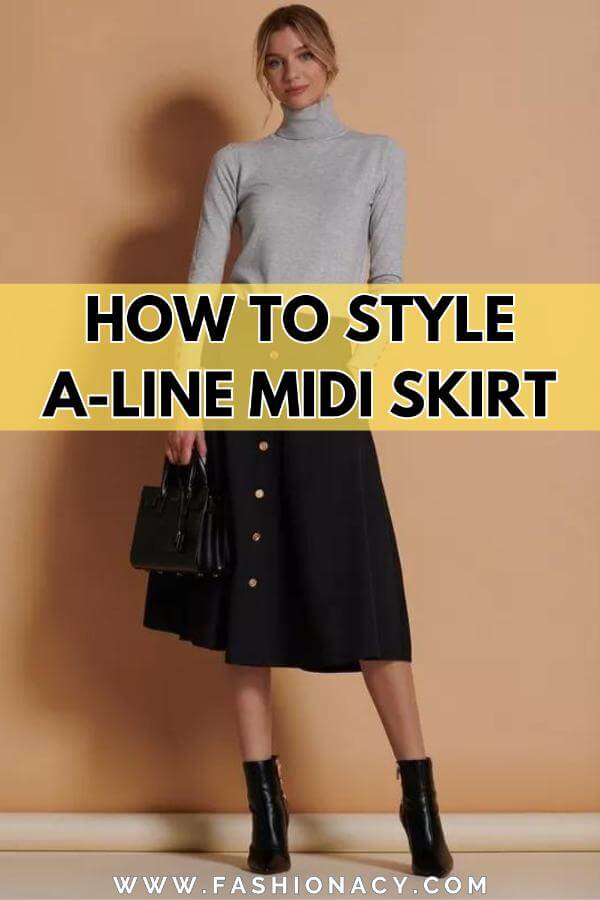 How to Style A-line Midi Skirt