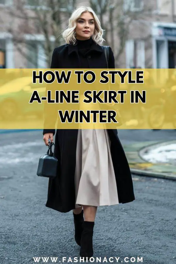 How to Style A-line Skirt in Winter