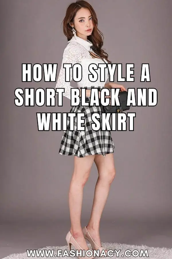 How to Style a Short Black and White Skirt
