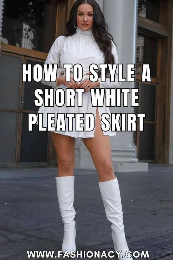 How to Style a Short White Pleated Skirt