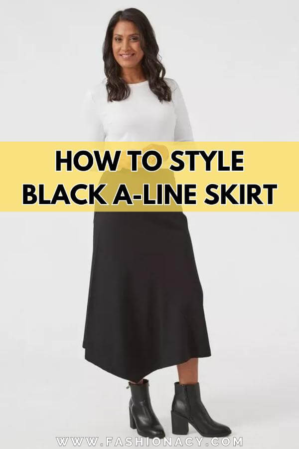 How to Style Black A-line Skirt