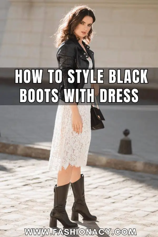 How to Style Black Boots With Dress