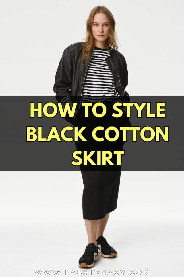 How to Style Black Cotton Skirt