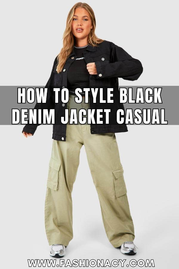 How to Style Black Denim Jacket Casual