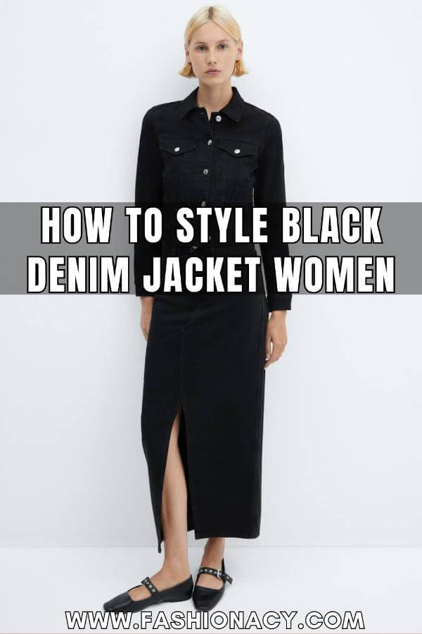 How to Style Black Denim Jacket Women