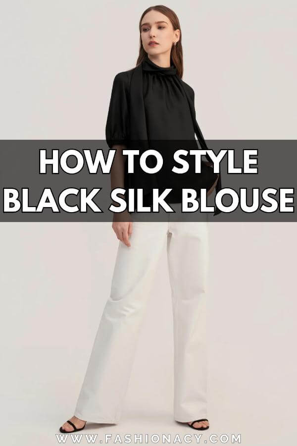How to Style Black Silk Blouse