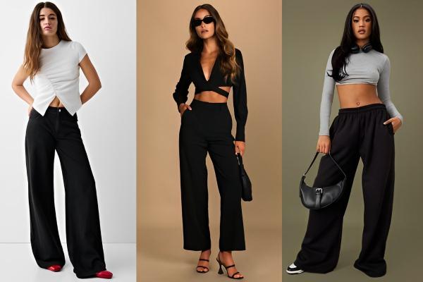 How to Style Black Wide Leg Pants Women
