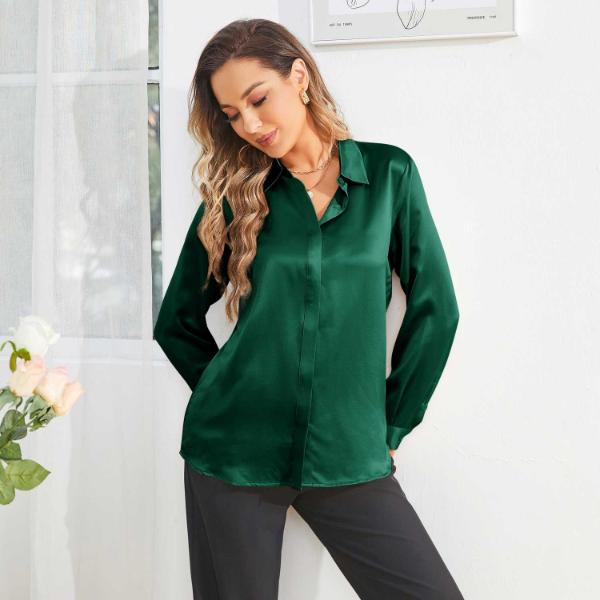 How to Style Green Satin Blouse