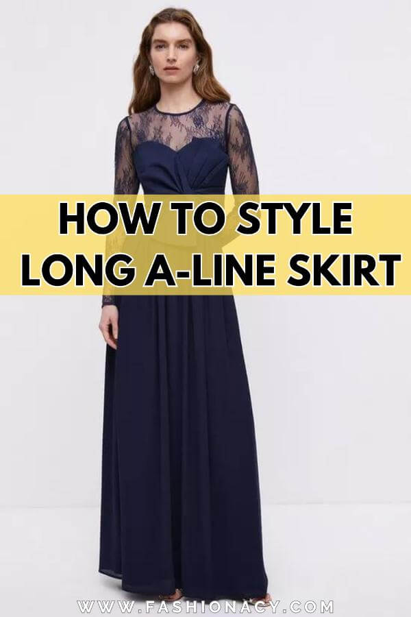 How to Style Long A-line Skirt