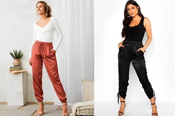 How to Style Satin Joggers Women