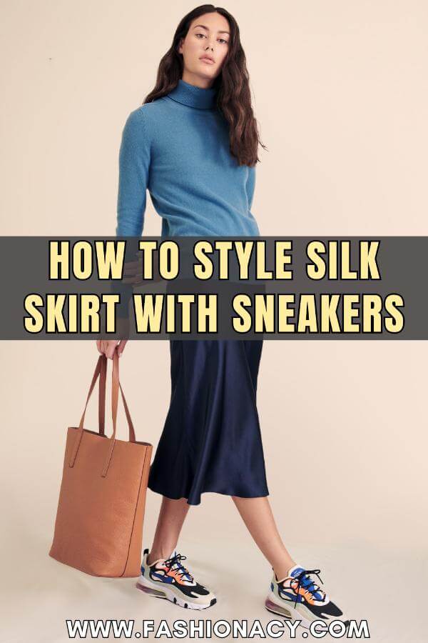 How to Style Silk Skirt With Sneakers