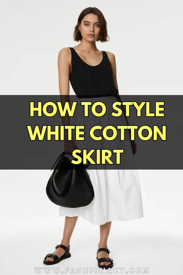 How to Style White Cotton Skirt