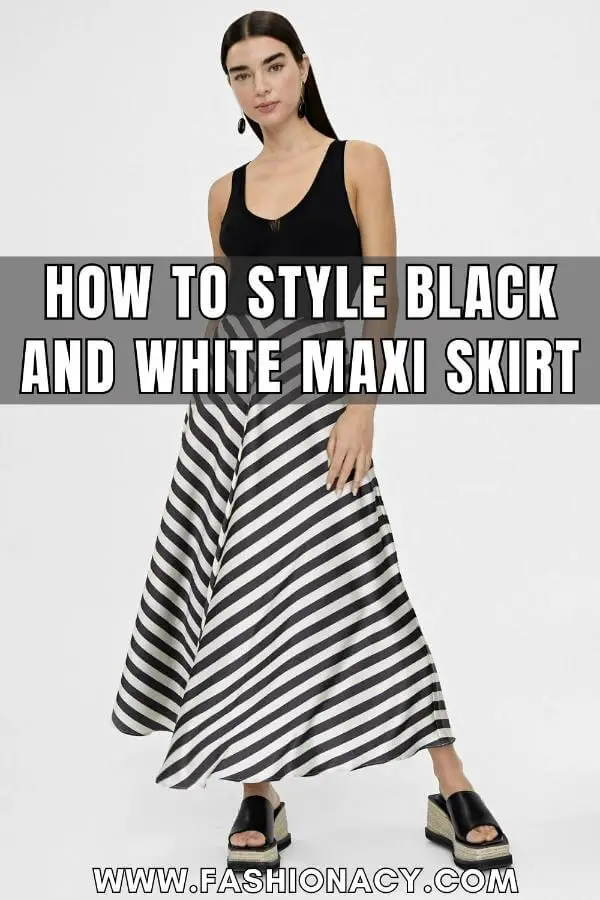 How to Style Black and White Maxi Skirt