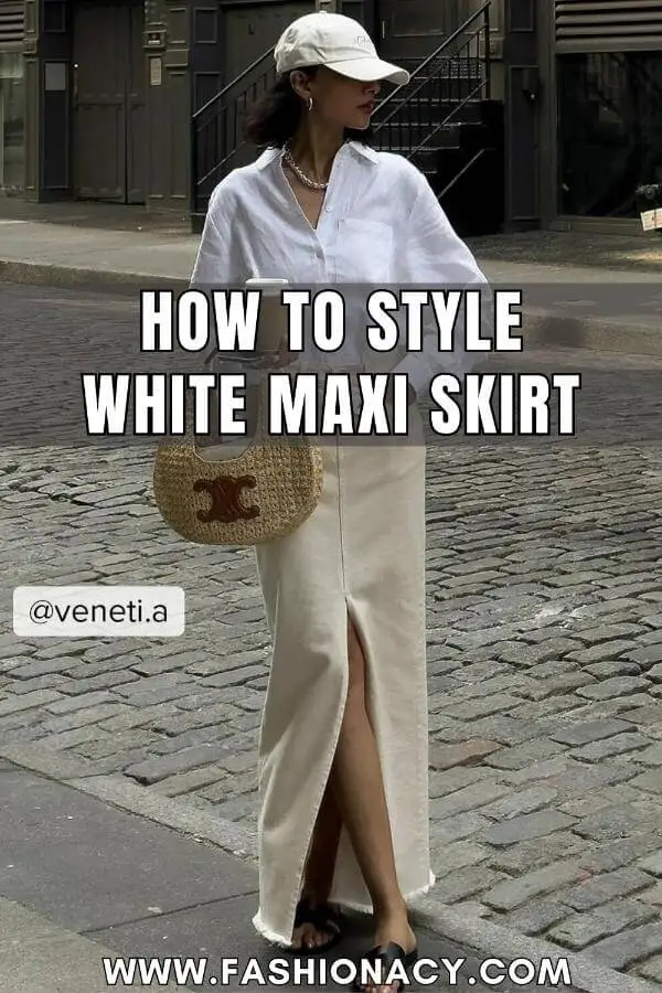 How to Style White Maxi Skirt