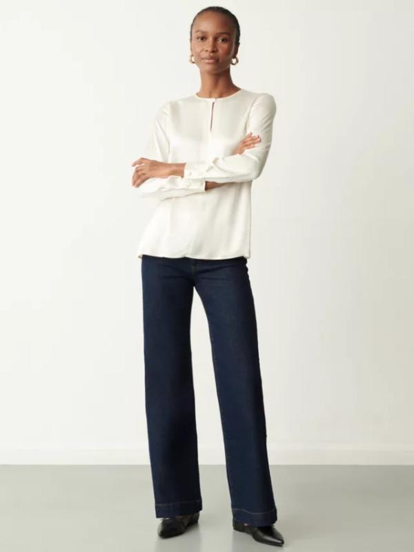 How to Style White Satin Blouse