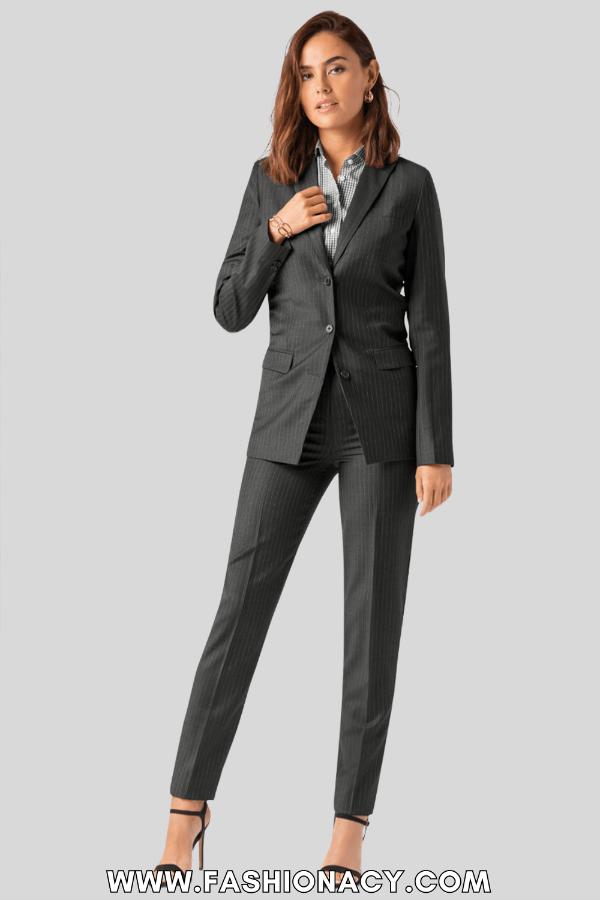 Pinstripe Suit Outfit Women