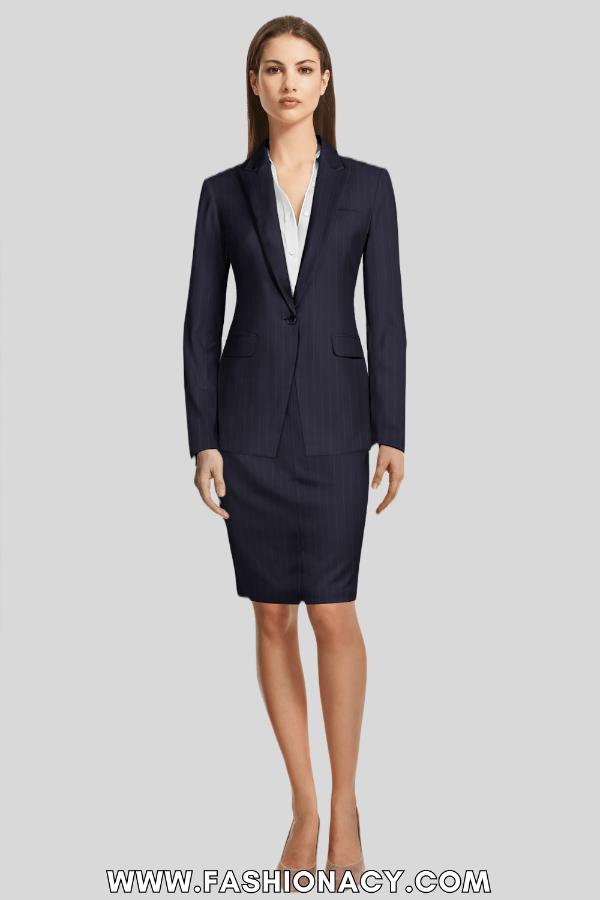 Pinstripe Suit Women Skirt