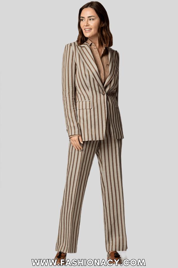 Pinstripe Suit Women Summer