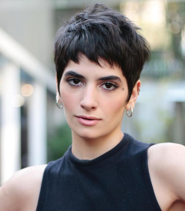 Pixie Haircut With Baby Bangs