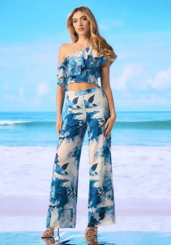 Satin Palazzo Pants Outfit