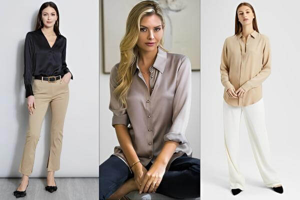 Silk Button Down Shirt Outfits