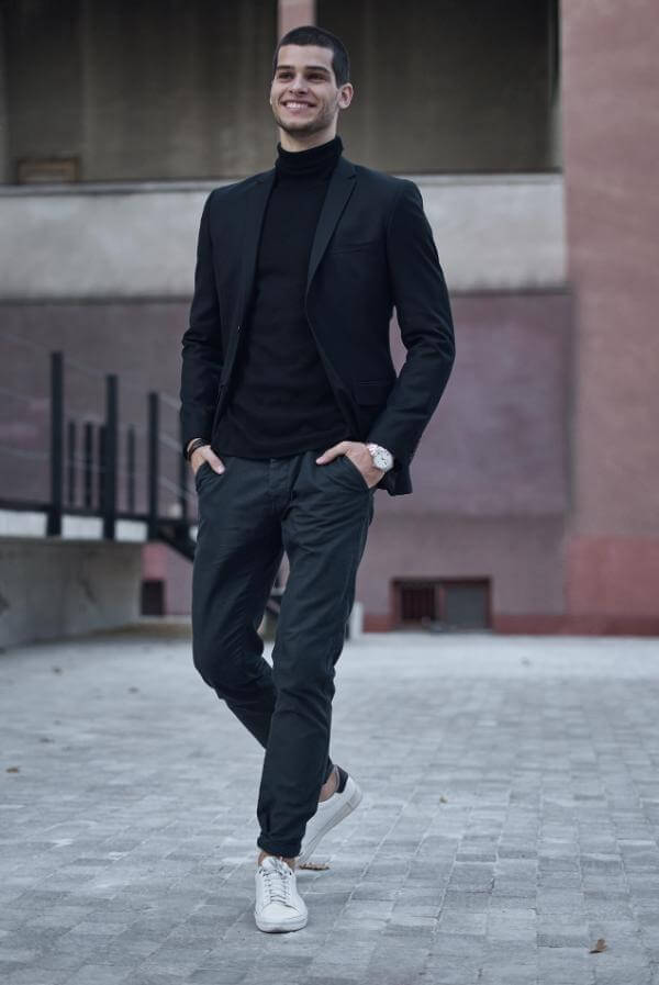 Black Smart Casual Men Outfit 
