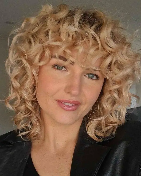 Short Curly Hair With Bangs