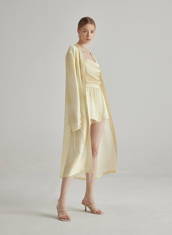 Silk Pajama Set With Robe