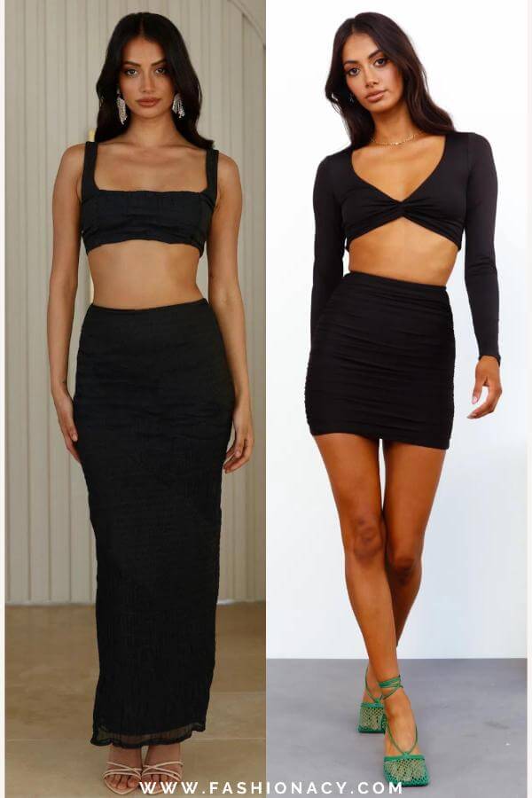 Black Skirt Outfit Summer