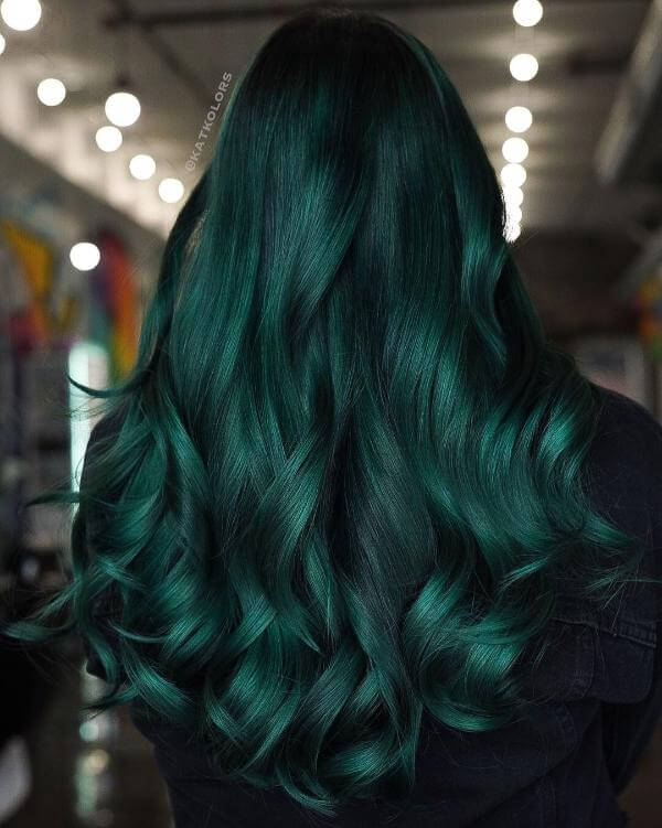 Dark Green Hair Color