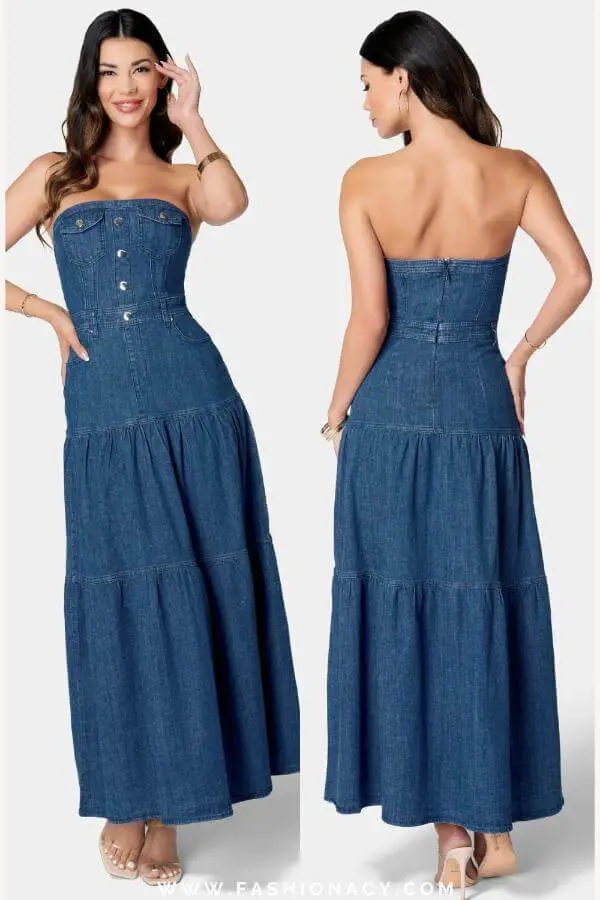 Denim Summer Maxi Dress