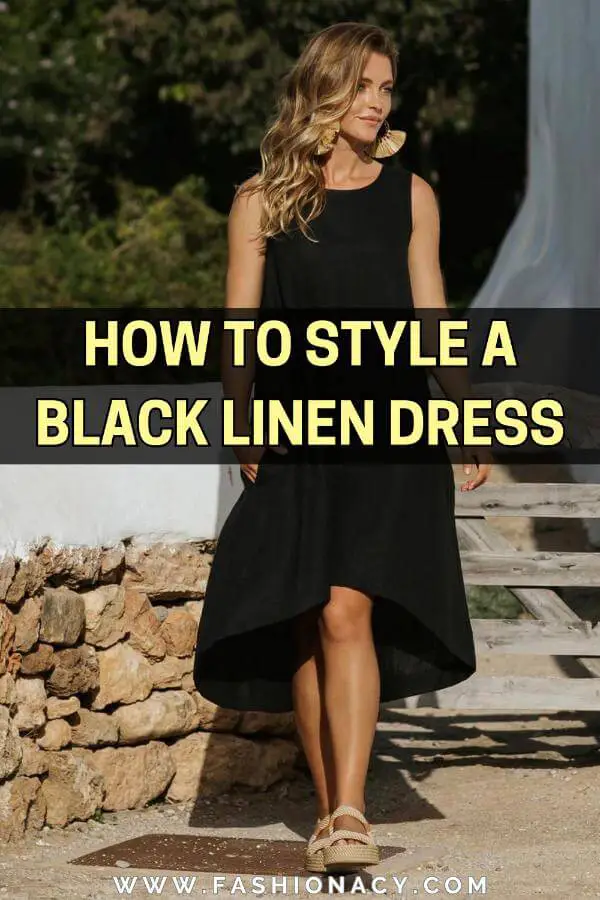 How to Style Black Linen Dress