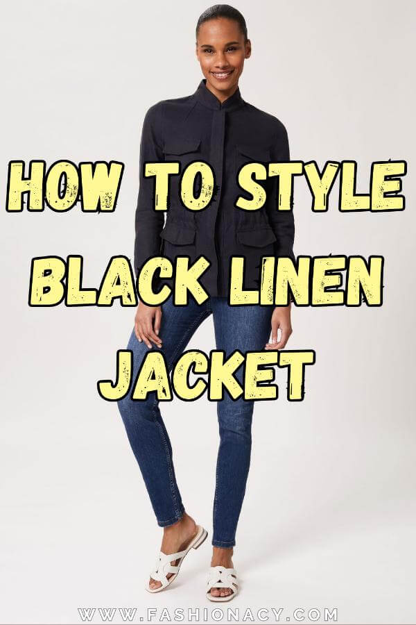 How to Style Black Linen Jacket