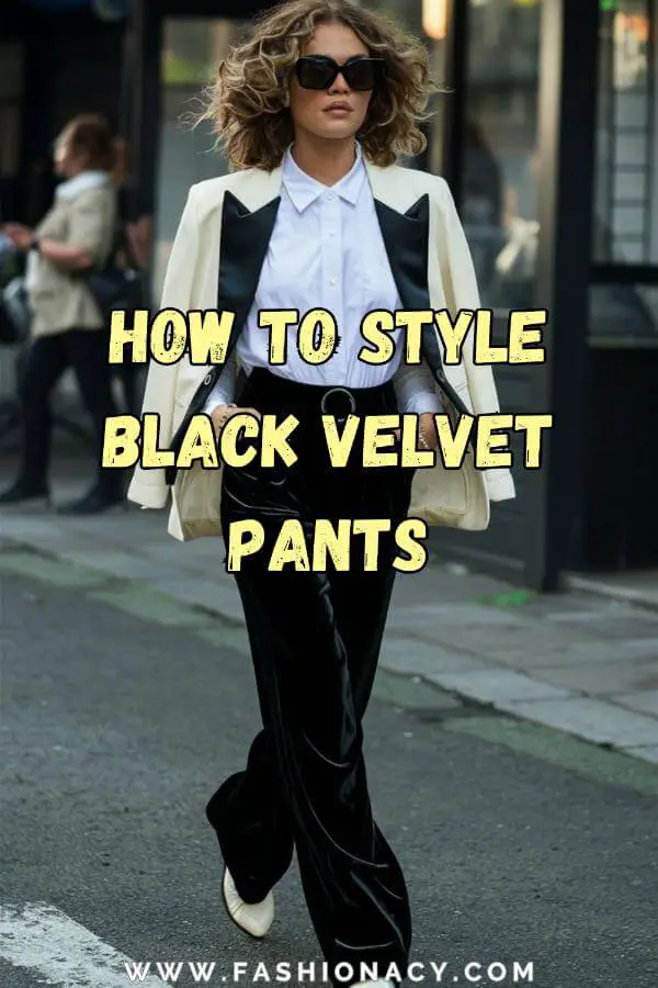 How to Style Black Velvet Pants
