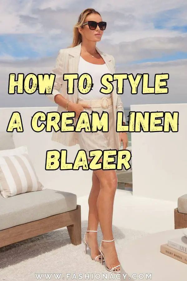 How to Style a Cream Linen Blazer