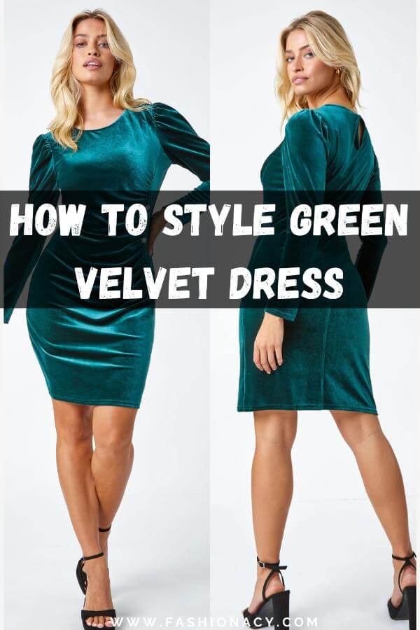 How to Style Green Velvet Dress