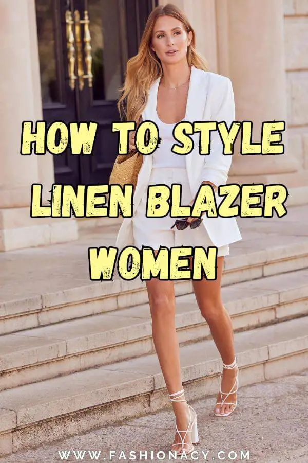 How to Style Linen Women Blazer