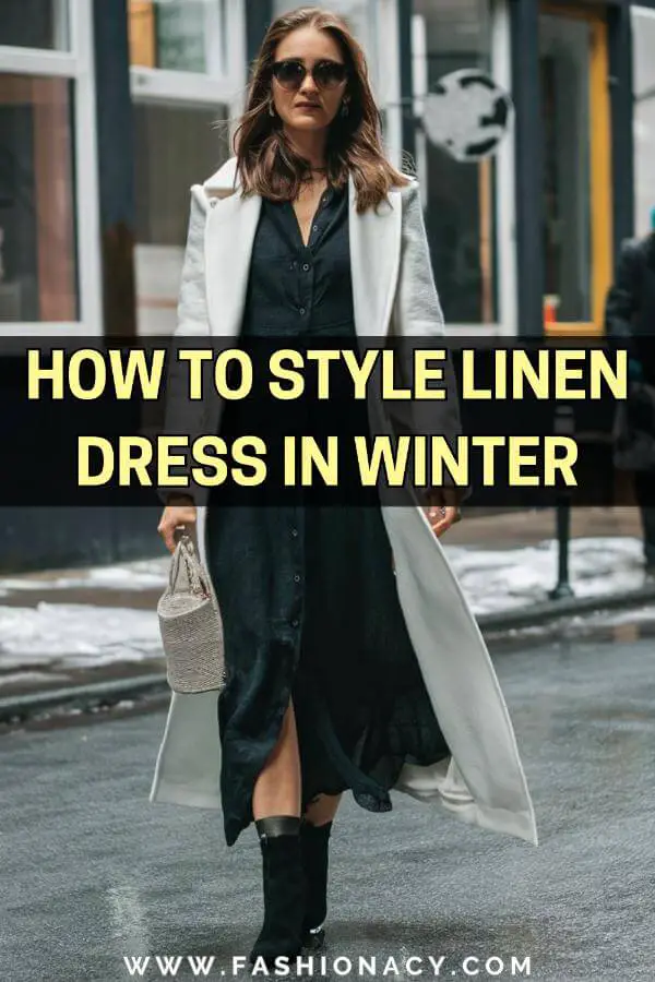 How to Style Linen Dress in Winter