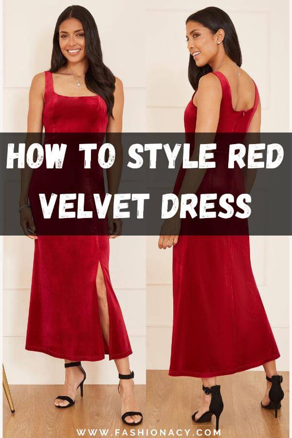 How to Style Red Velvet Dress