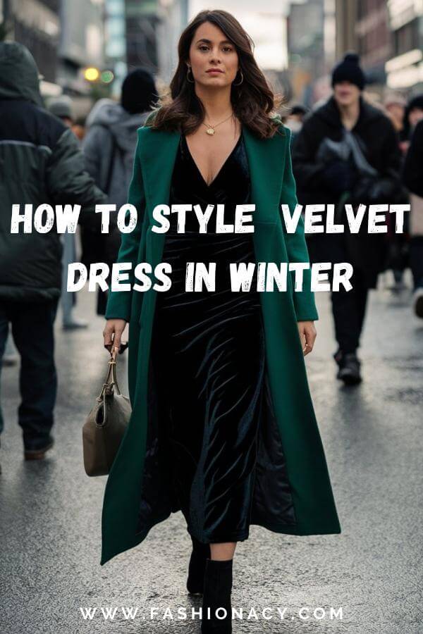 How to Style Velvet Dress in Winter
