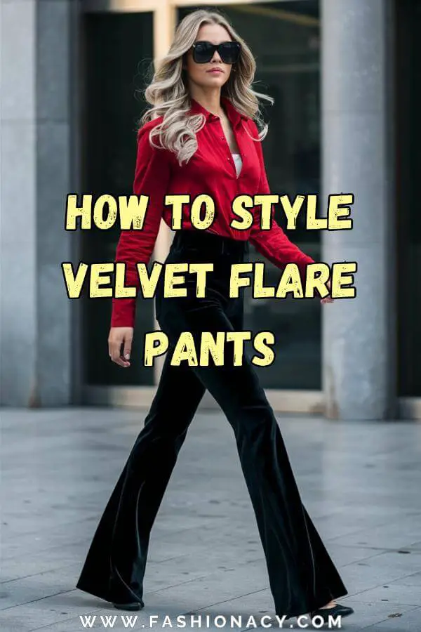 How to Style Velvet Flare Pants