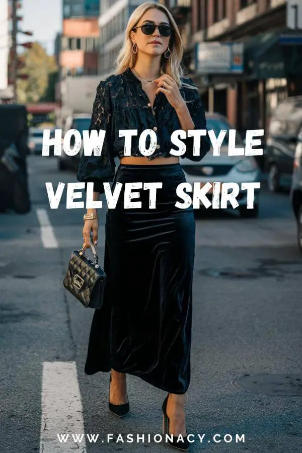 How to Style Velvet Skirt