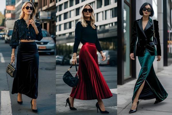 How to Style Velvet Skirts